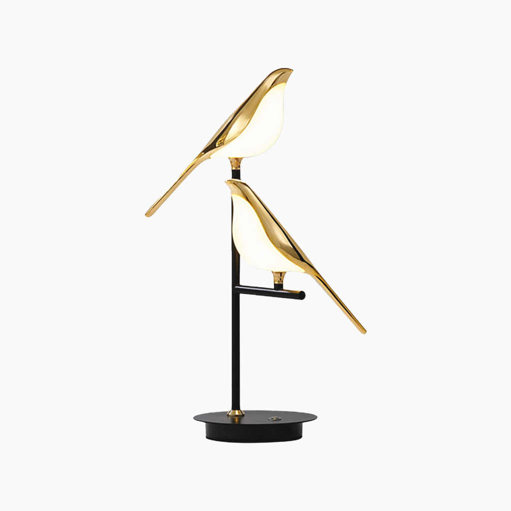 Sculptural LED Desk Lamp with Touch Dimming | Bird Accent Nightstand Light for Bedroom & Living Room | Modern Adjustable Table Lighting | Thomler