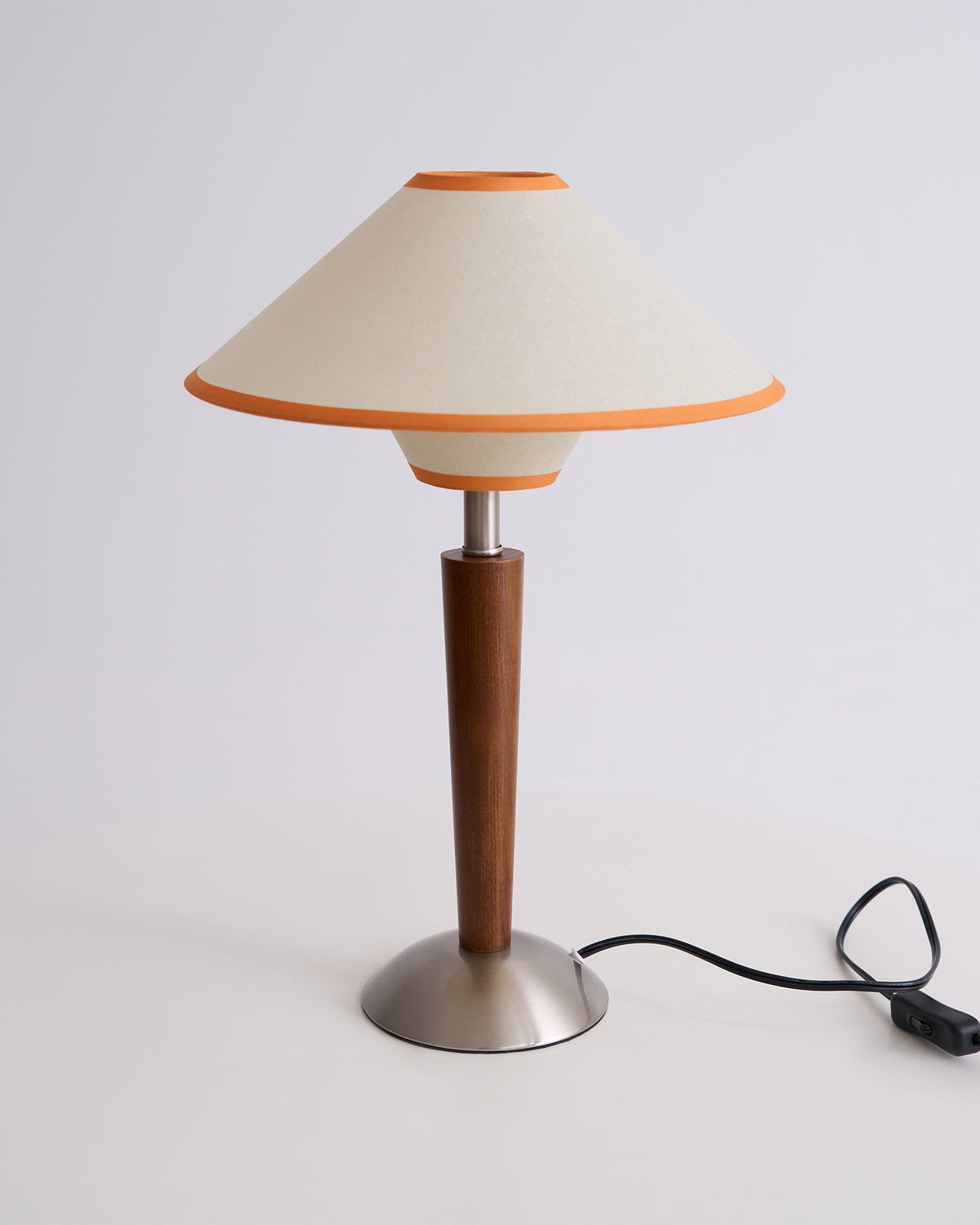 Fabric Shade Table Lamp 17 in for Nightstand & Side Table - Wood Base with E26 Socket for Bedroom Living Room Office Desk Reading Light Mini | Thomler