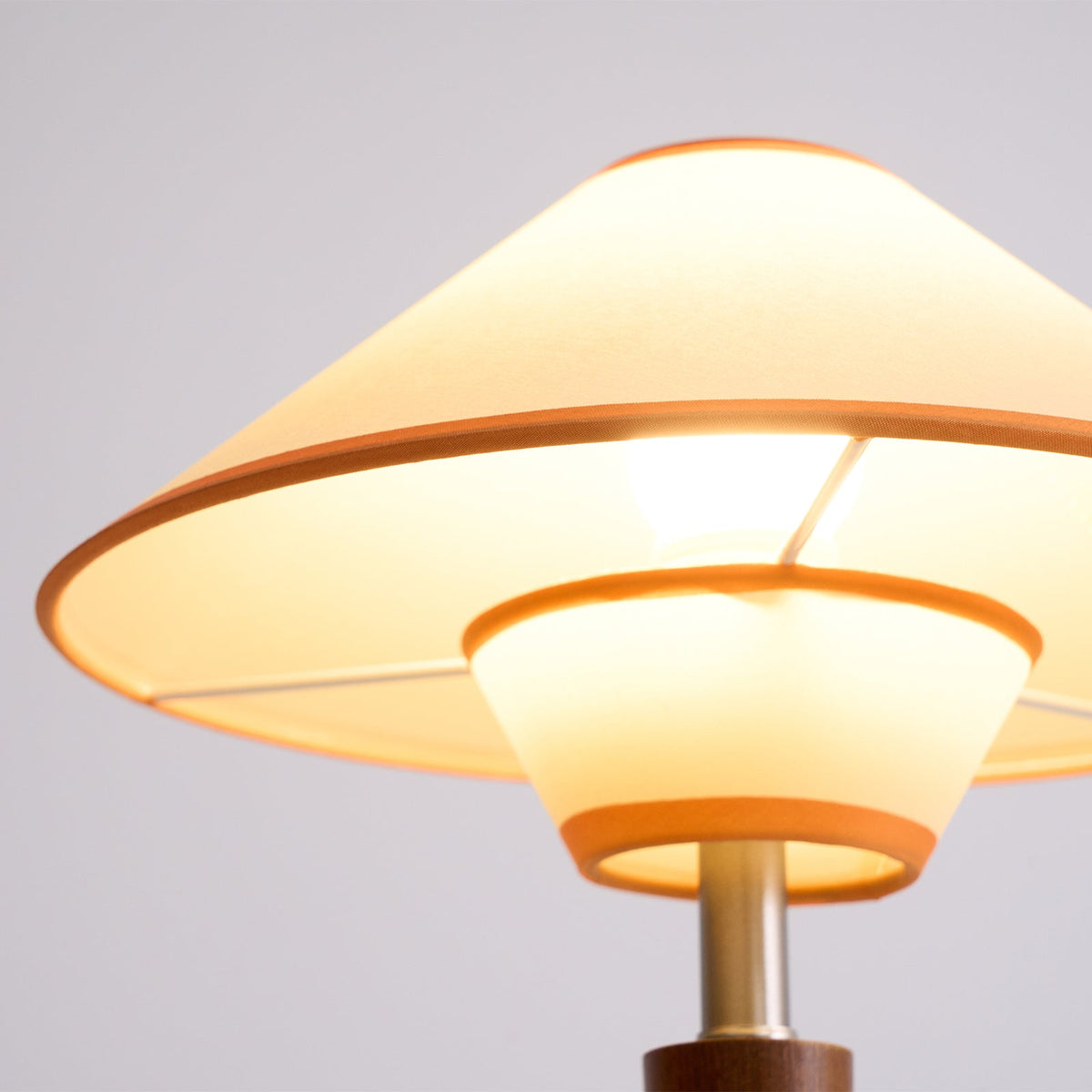 Fabric Shade Table Lamp 17 in for Nightstand & Side Table - Wood Base with E26 Socket for Bedroom Living Room Office Desk Reading Light Mini | Thomler