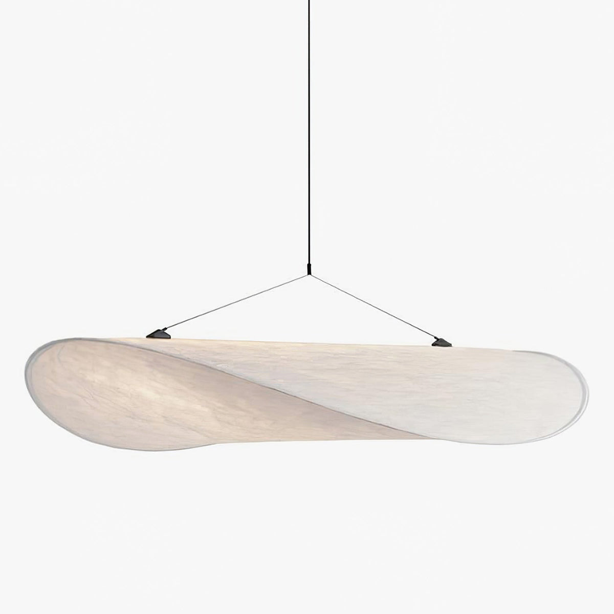 Lámpara colgante de pantalla de papel extragrande con altura ajustable, candelabro contemporáneo para isla de cocina, lámpara de techo para comedor | Thomler