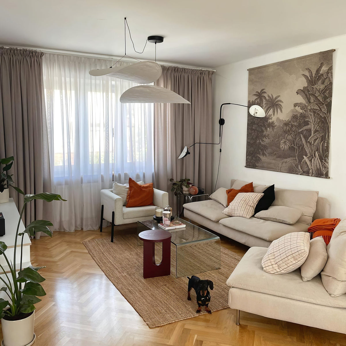 Lámpara colgante de pantalla de papel extragrande con altura ajustable, candelabro contemporáneo para isla de cocina, lámpara de techo para comedor | Thomler