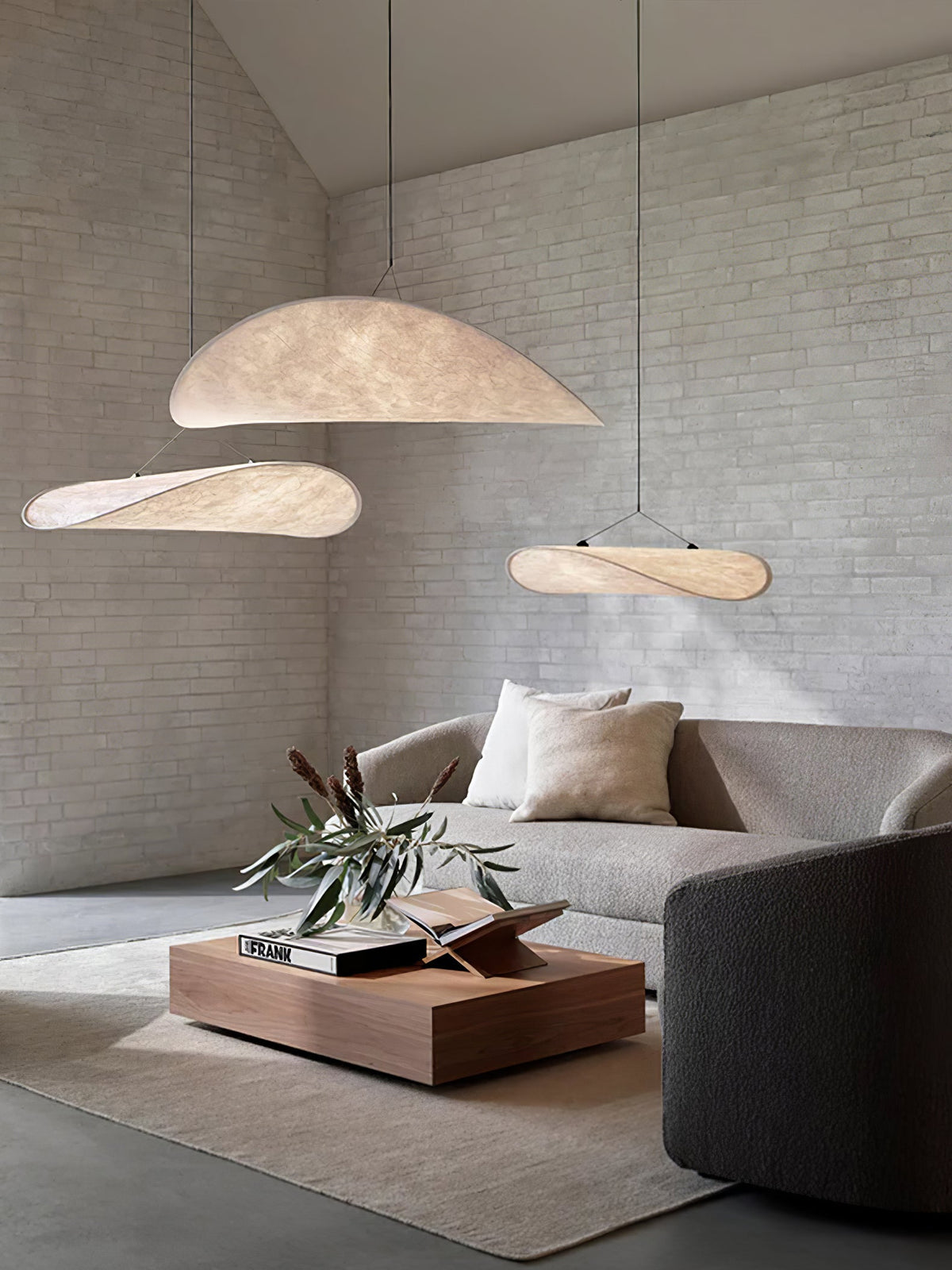Lámpara colgante de pantalla de papel extragrande con altura ajustable, candelabro contemporáneo para isla de cocina, lámpara de techo para comedor | Thomler