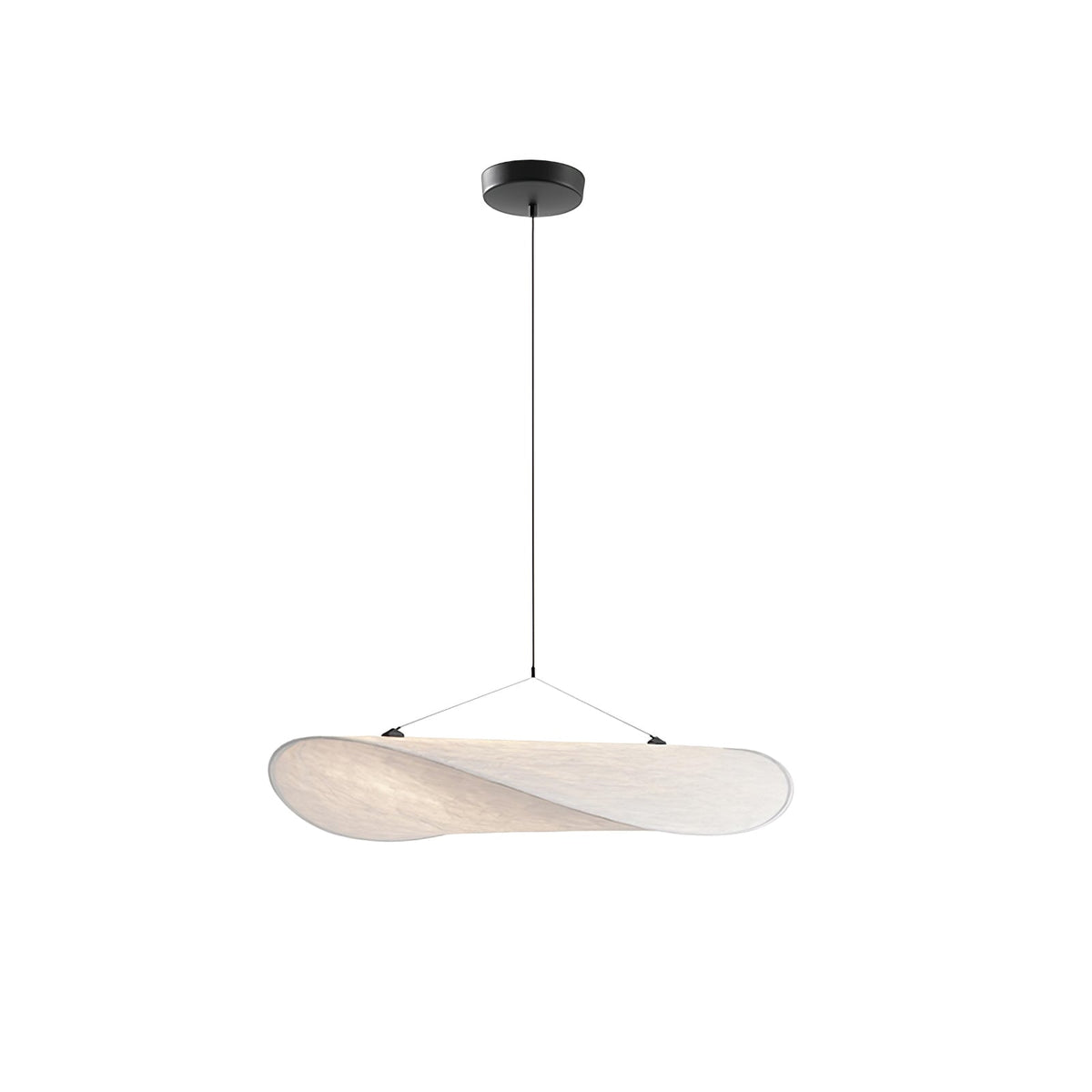 Lámpara colgante de pantalla de papel extragrande con altura ajustable, candelabro contemporáneo para isla de cocina, lámpara de techo para comedor | Thomler