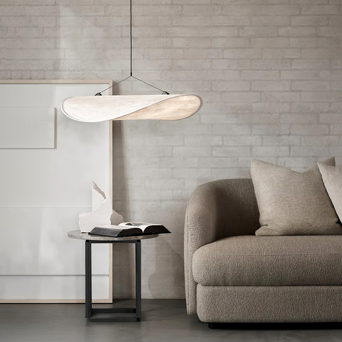 Lámpara colgante de pantalla de papel extragrande con altura ajustable, candelabro contemporáneo para isla de cocina, lámpara de techo para comedor | Thomler