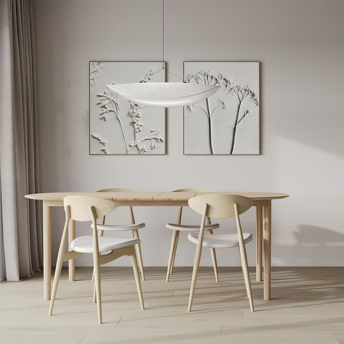 Lámpara colgante de pantalla de papel extragrande con altura ajustable, candelabro contemporáneo para isla de cocina, lámpara de techo para comedor | Thomler