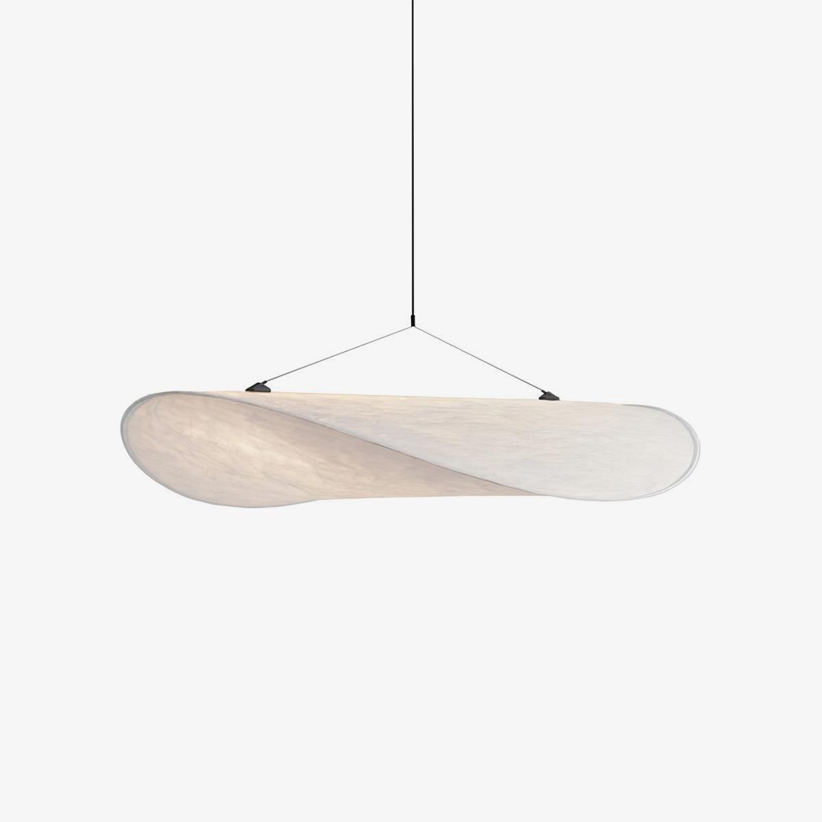 Lámpara colgante de pantalla de papel extragrande con altura ajustable, candelabro contemporáneo para isla de cocina, lámpara de techo para comedor | Thomler