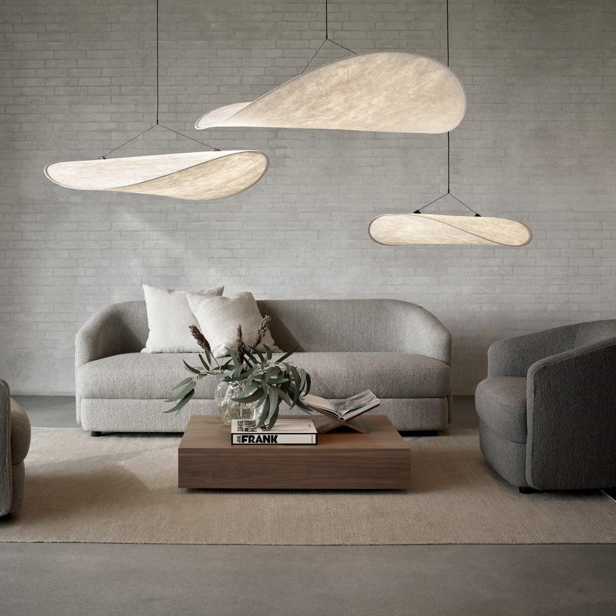 Lámpara colgante de pantalla de papel extragrande con altura ajustable, candelabro contemporáneo para isla de cocina, lámpara de techo para comedor | Thomler