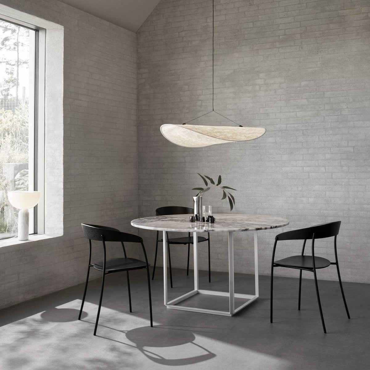 Lámpara colgante de pantalla de papel extragrande con altura ajustable, candelabro contemporáneo para isla de cocina, lámpara de techo para comedor | Thomler