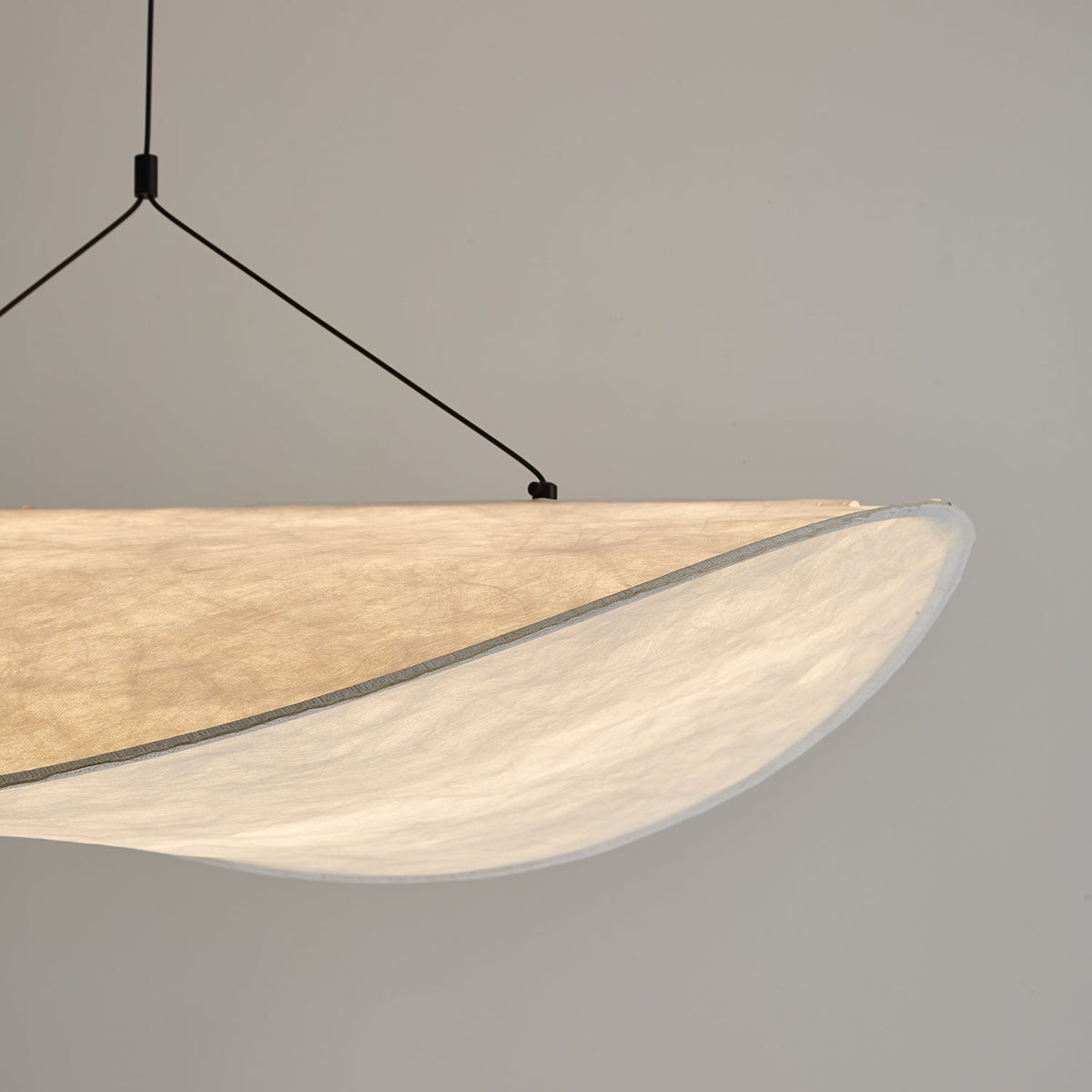 Cloud Paper Ceiling Fixture 24-Inch Hanging Lamp Modern Overhead Lighting for Dining Kitchen Living Room Adjustable Height LED | Thomler