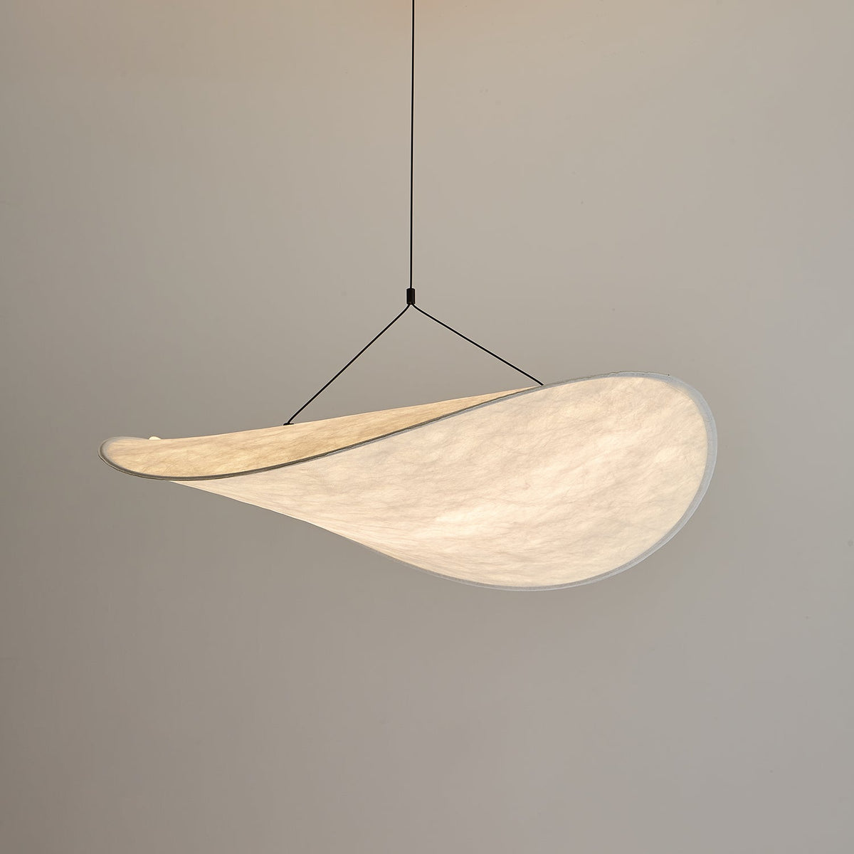 Cloud Paper Ceiling Fixture 24-Inch Hanging Lamp Modern Overhead Lighting for Dining Kitchen Living Room Adjustable Height LED | Thomler