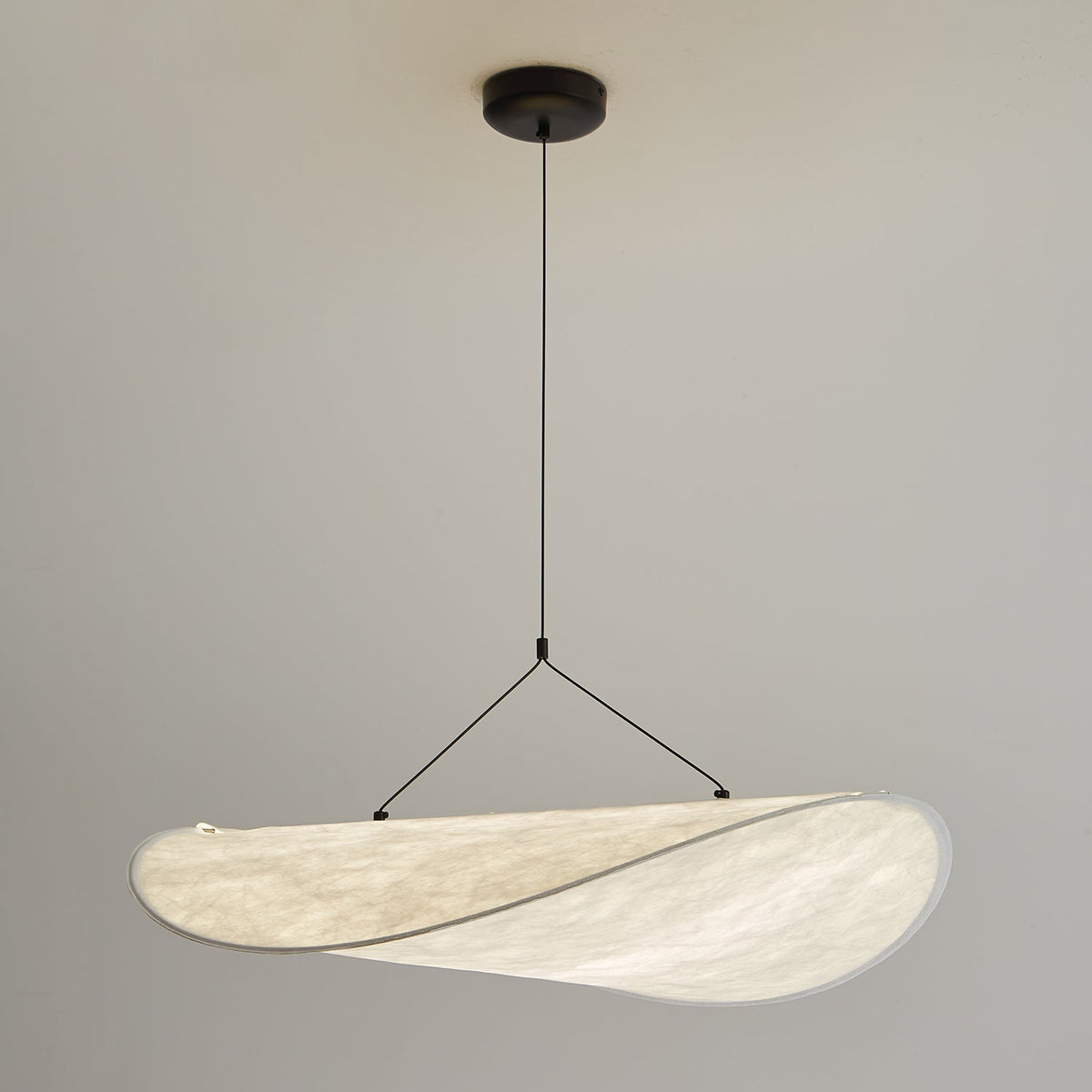 Cloud Paper Ceiling Fixture 24-Inch Hanging Lamp Modern Overhead Lighting for Dining Kitchen Living Room Adjustable Height LED | Thomler