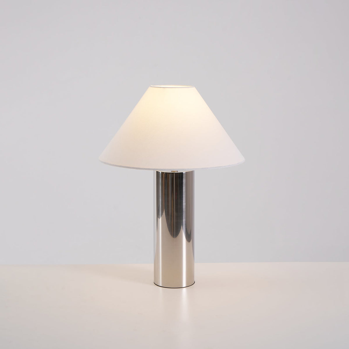 Nachttischlampe mit Stoffschirm und Metallsockel, 40 cm, weiße Leselampe für Nachttische, Schreibtische, Home Office, Schlafzimmer | Thomler