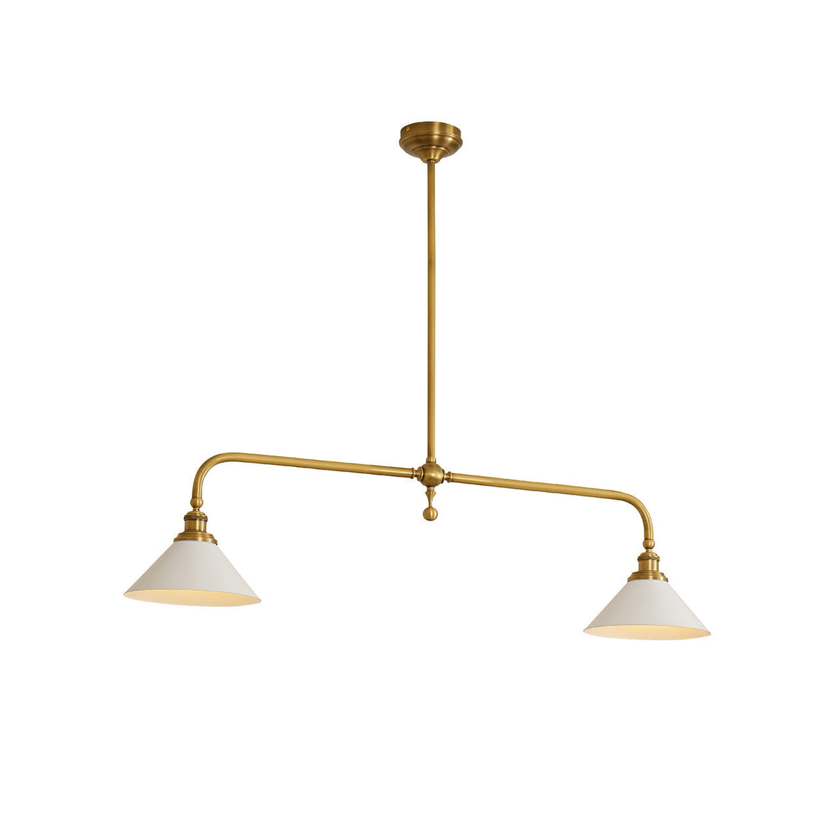 Dual-Head Island Pendant Light with Adjustable Height – Aluminum & Ceramic Shades for Kitchen, Dining Room & Living Space – Dimmable LED Fix