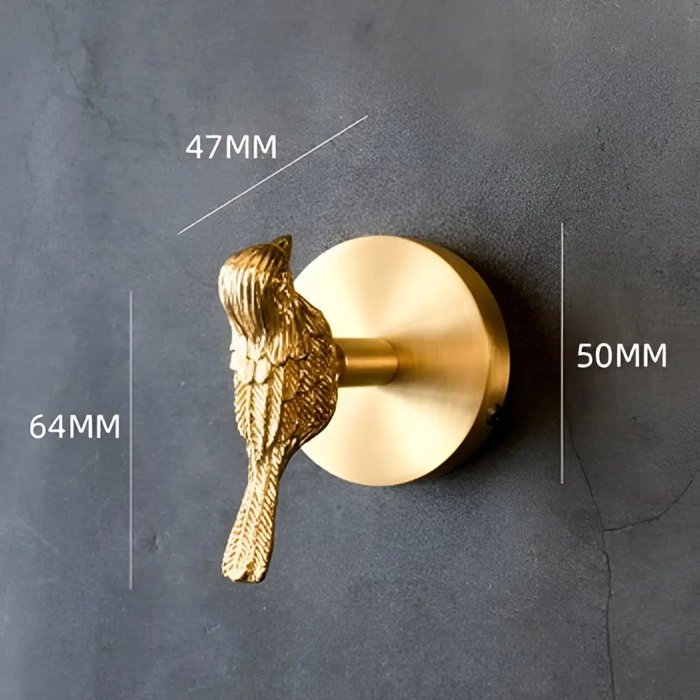 Solid Brass Animal Wall Hook Gold Finish for Coats Hats Bags – Bird Deer Dragonfly Flower Goldfish Rose Decorative Hardware Entryway Bedroom | Thomler