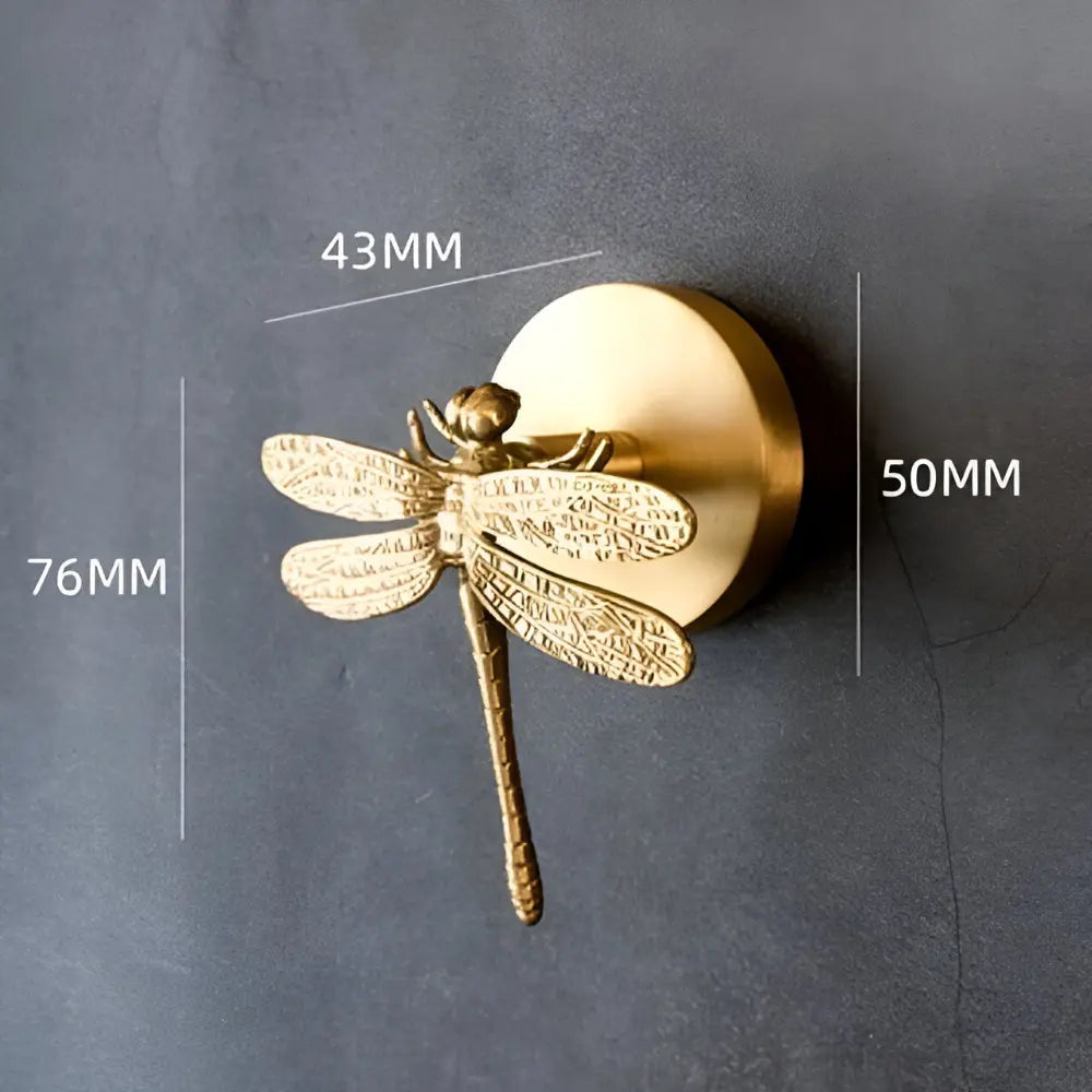 Solid Brass Animal Wall Hook Gold Finish for Coats Hats Bags – Bird Deer Dragonfly Flower Goldfish Rose Decorative Hardware Entryway Bedroom | Thomler
