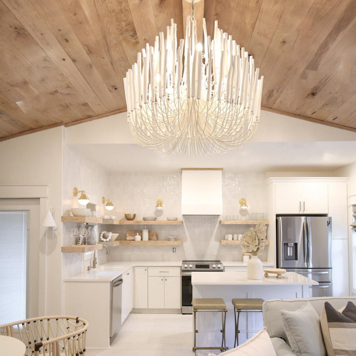 Gelaagde Stick Hanglamp Metalen Constructie Verstelbare Hoogte Eetkamer Entree Hal Modern Plafondverlichting Statement P