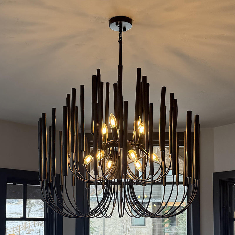 Gelaagde Stick Hanglamp Metalen Constructie Verstelbare Hoogte Eetkamer Entree Hal Modern Plafondverlichting Statement P