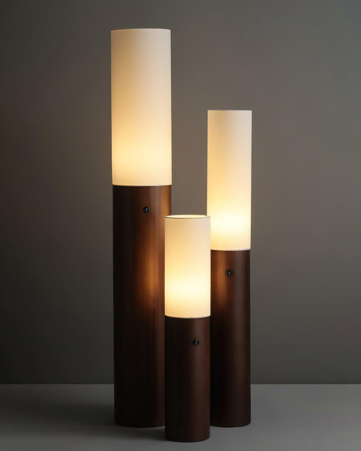 Wooden Standing Lamp 39 Inches Tall with Adjustable LED Light for Bedroom Living Room Reading Nook Slim Profile Modern Corner Lighting | Thomler