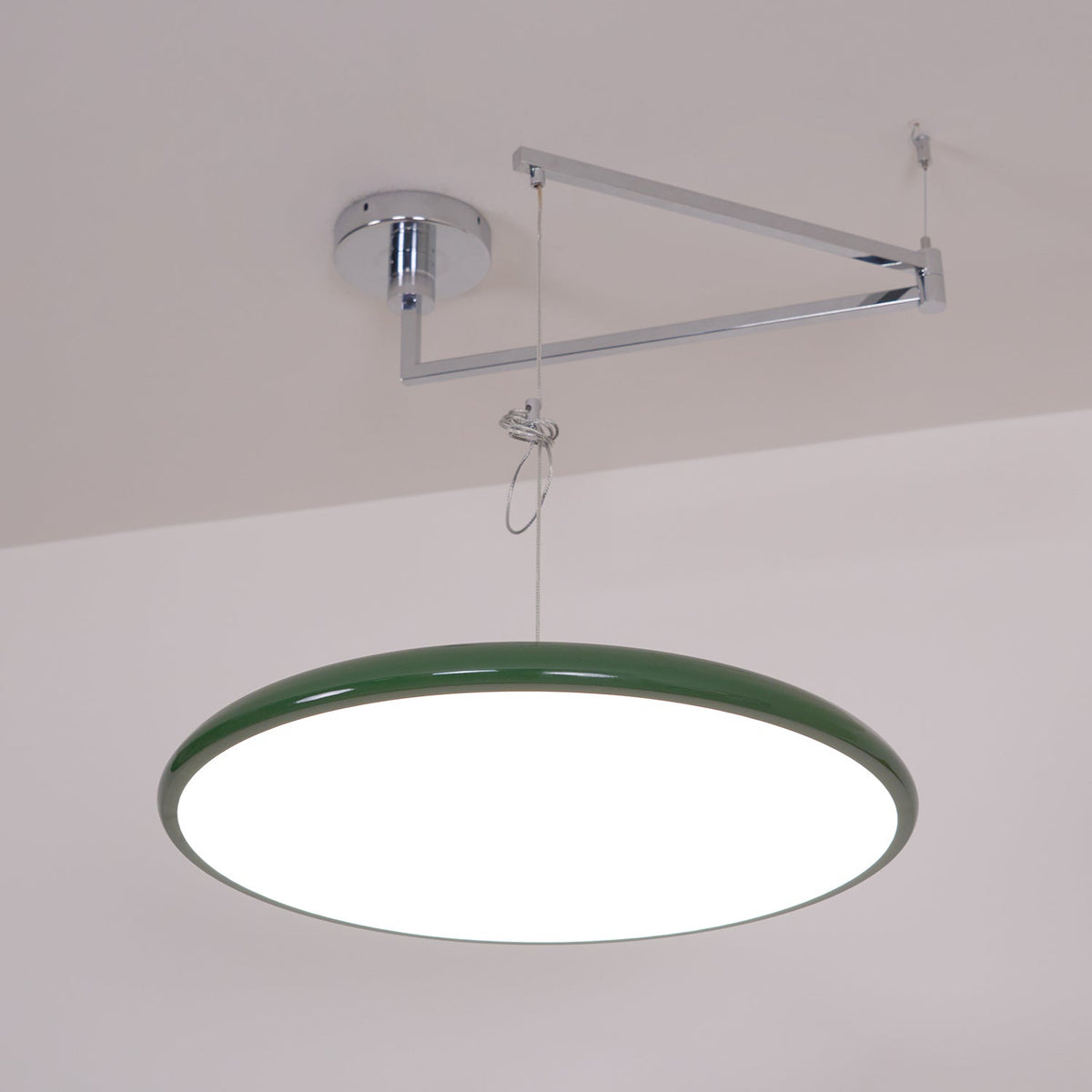 Hangende plafondlamp met acrylplaat, 16 inch, geel, voor kookeiland en eettafel, modern LED-plafondlicht, verstelbaar snoer 59 | Thomler
