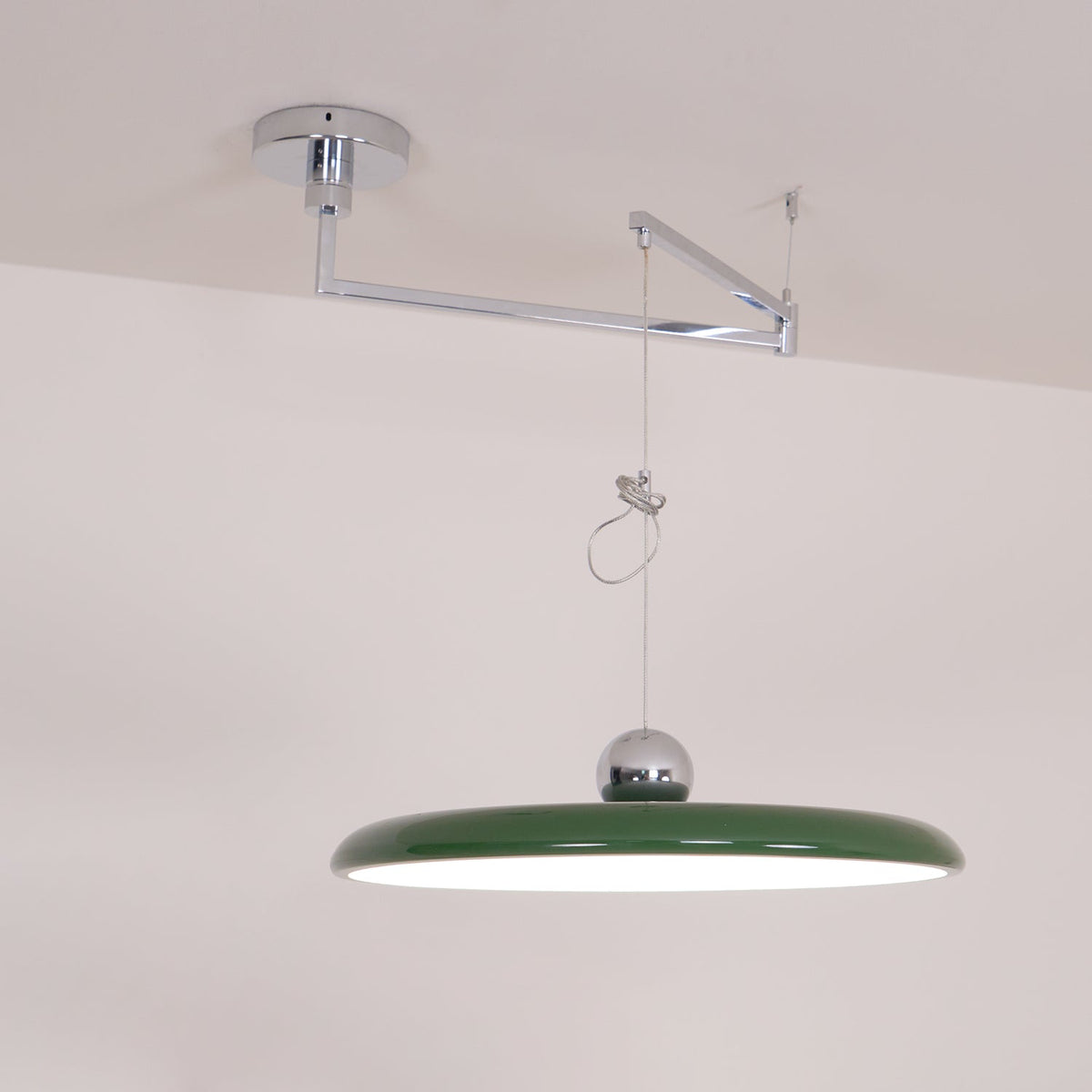 Hangende plafondlamp met acrylplaat, 16 inch, geel, voor kookeiland en eettafel, modern LED-plafondlicht, verstelbaar snoer 59 | Thomler