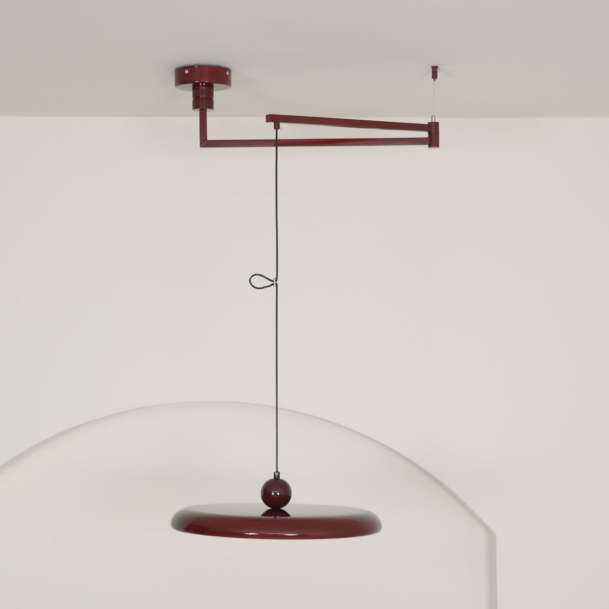 Hangende plafondlamp met acrylplaat, 16 inch, geel, voor kookeiland en eettafel, modern LED-plafondlicht, verstelbaar snoer 59 | Thomler
