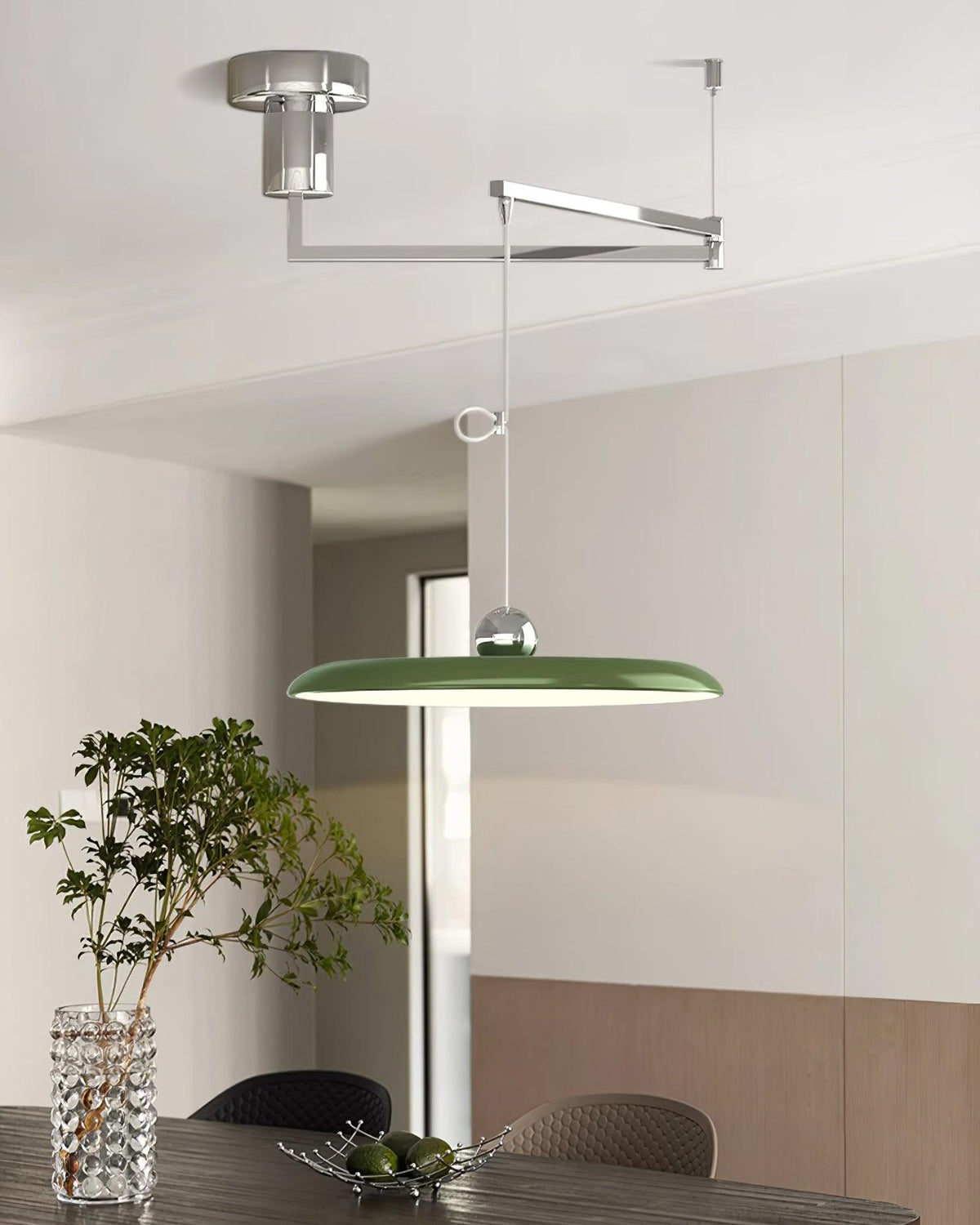 Hangende plafondlamp met acrylplaat, 16 inch, geel, voor kookeiland en eettafel, modern LED-plafondlicht, verstelbaar snoer 59 | Thomler