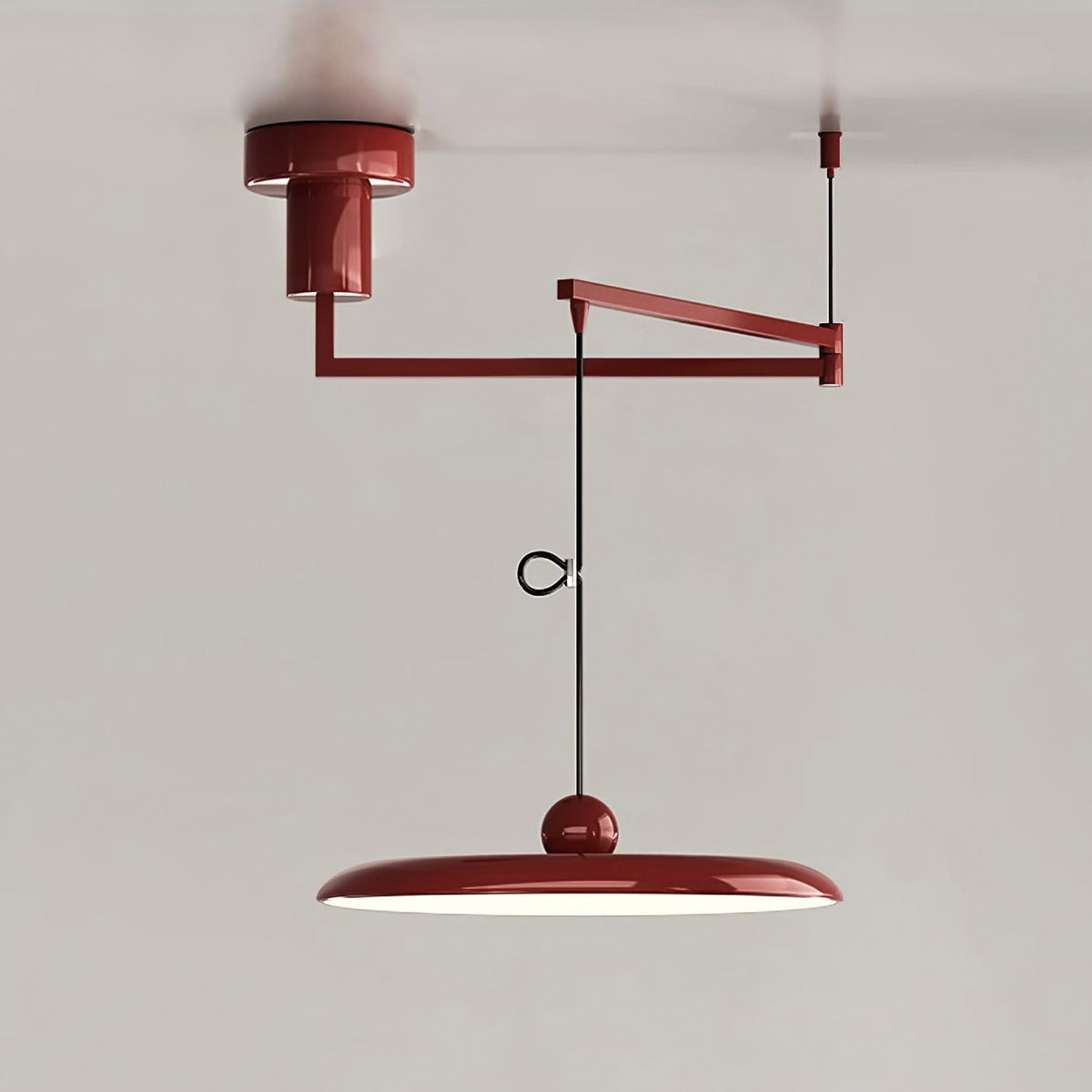 Schwenkarm-Kronleuchter mit integrierten LEDs für Kücheninsel, Esstisch & Home Office – Metallschirm, höhenverstellbar | Thomler