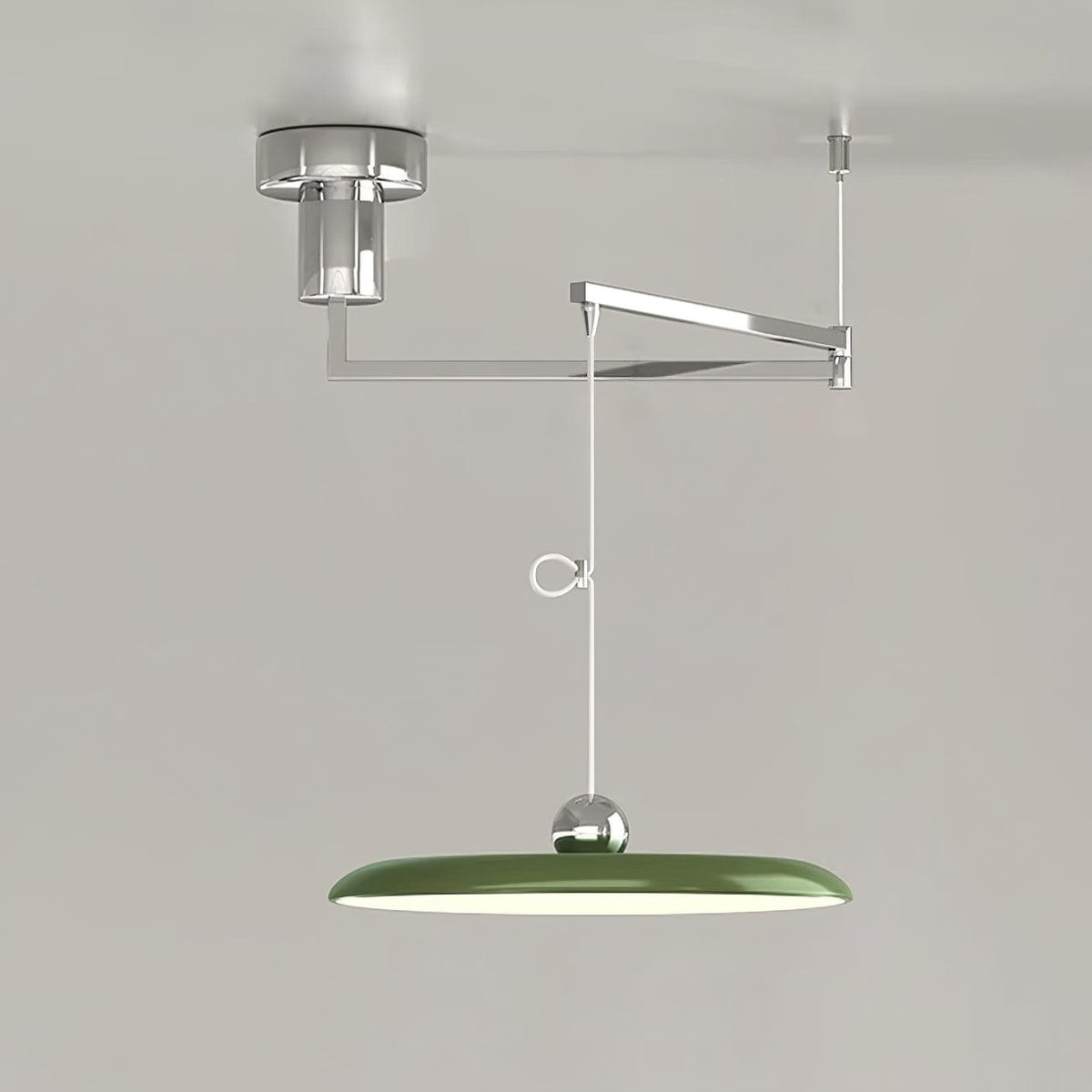 Hangende plafondlamp met acrylplaat, 16 inch, geel, voor kookeiland en eettafel, modern LED-plafondlicht, verstelbaar snoer 59 | Thomler