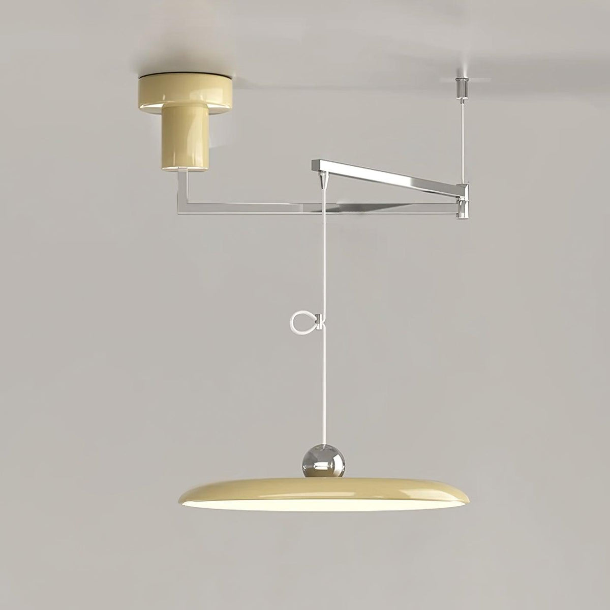 Schwenkarm-Kronleuchter mit integrierten LEDs für Kücheninsel, Esstisch & Home Office – Metallschirm, höhenverstellbar | Thomler