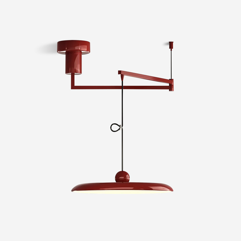 Hangende plafondlamp met acrylplaat, 16 inch, geel, voor kookeiland en eettafel, modern LED-plafondlicht, verstelbaar snoer 59 | Thomler