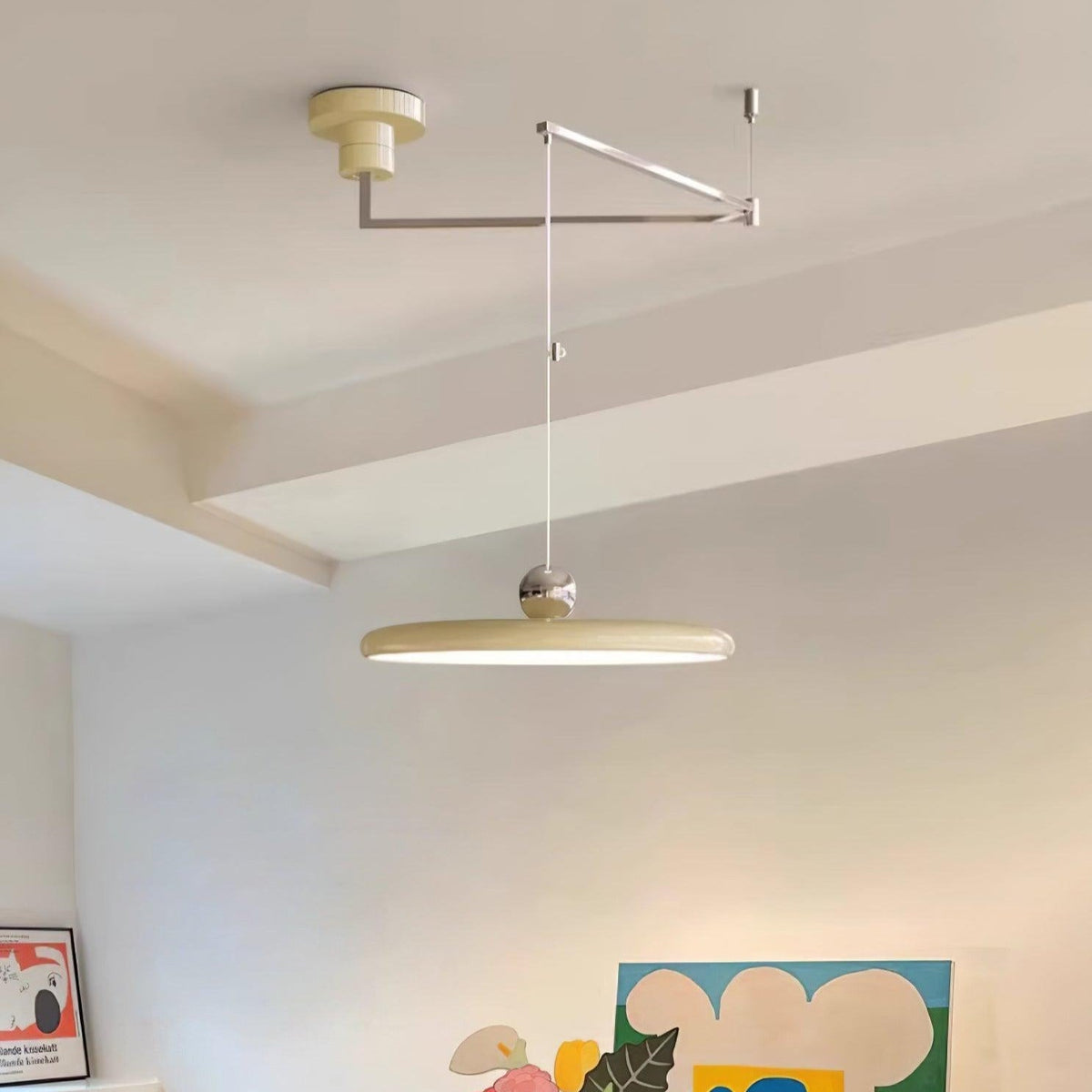 Schwenkarm-Kronleuchter mit integrierten LEDs für Kücheninsel, Esstisch & Home Office – Metallschirm, höhenverstellbar | Thomler