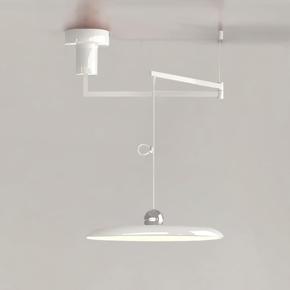 Hangende plafondlamp met acrylplaat, 16 inch, geel, voor kookeiland en eettafel, modern LED-plafondlicht, verstelbaar snoer 59 | Thomler