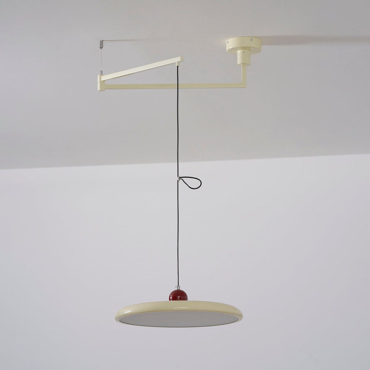 Hangende plafondlamp met acrylplaat, 16 inch, geel, voor kookeiland en eettafel, modern LED-plafondlicht, verstelbaar snoer 59 | Thomler