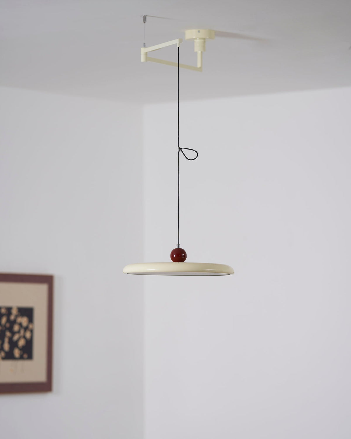 Hangende plafondlamp met acrylplaat, 16 inch, geel, voor kookeiland en eettafel, modern LED-plafondlicht, verstelbaar snoer 59 | Thomler