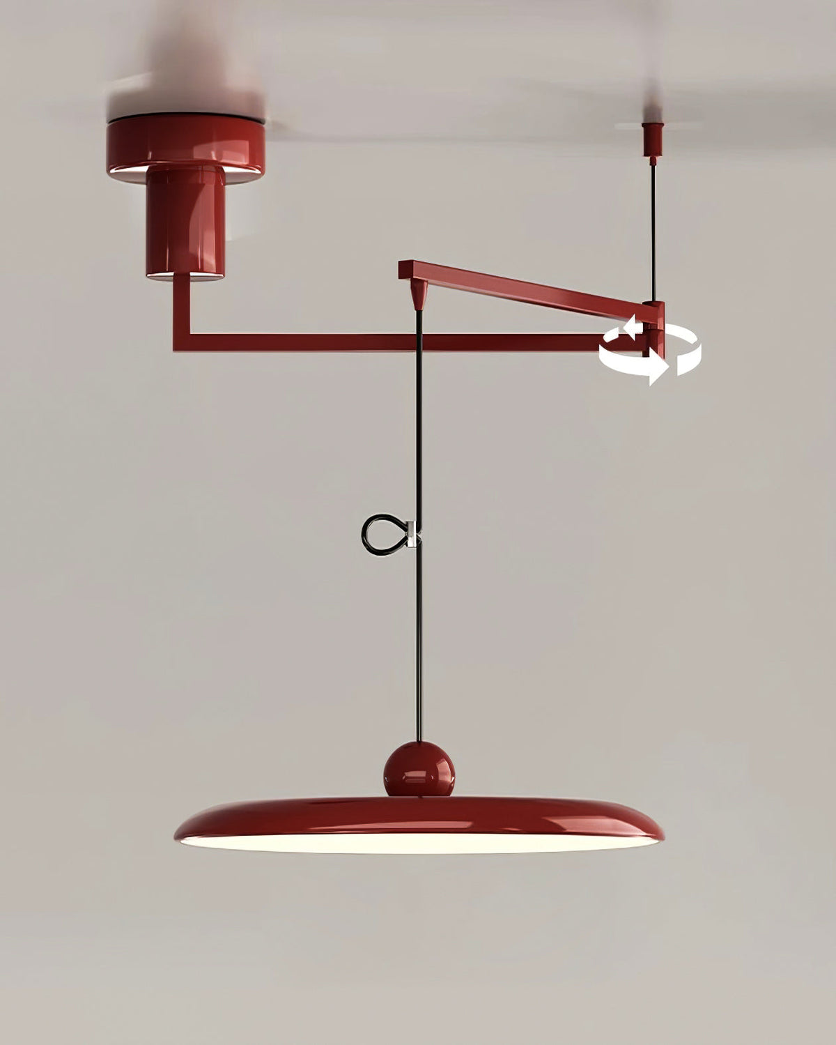 Hangende plafondlamp met acrylplaat, 16 inch, geel, voor kookeiland en eettafel, modern LED-plafondlicht, verstelbaar snoer 59 | Thomler