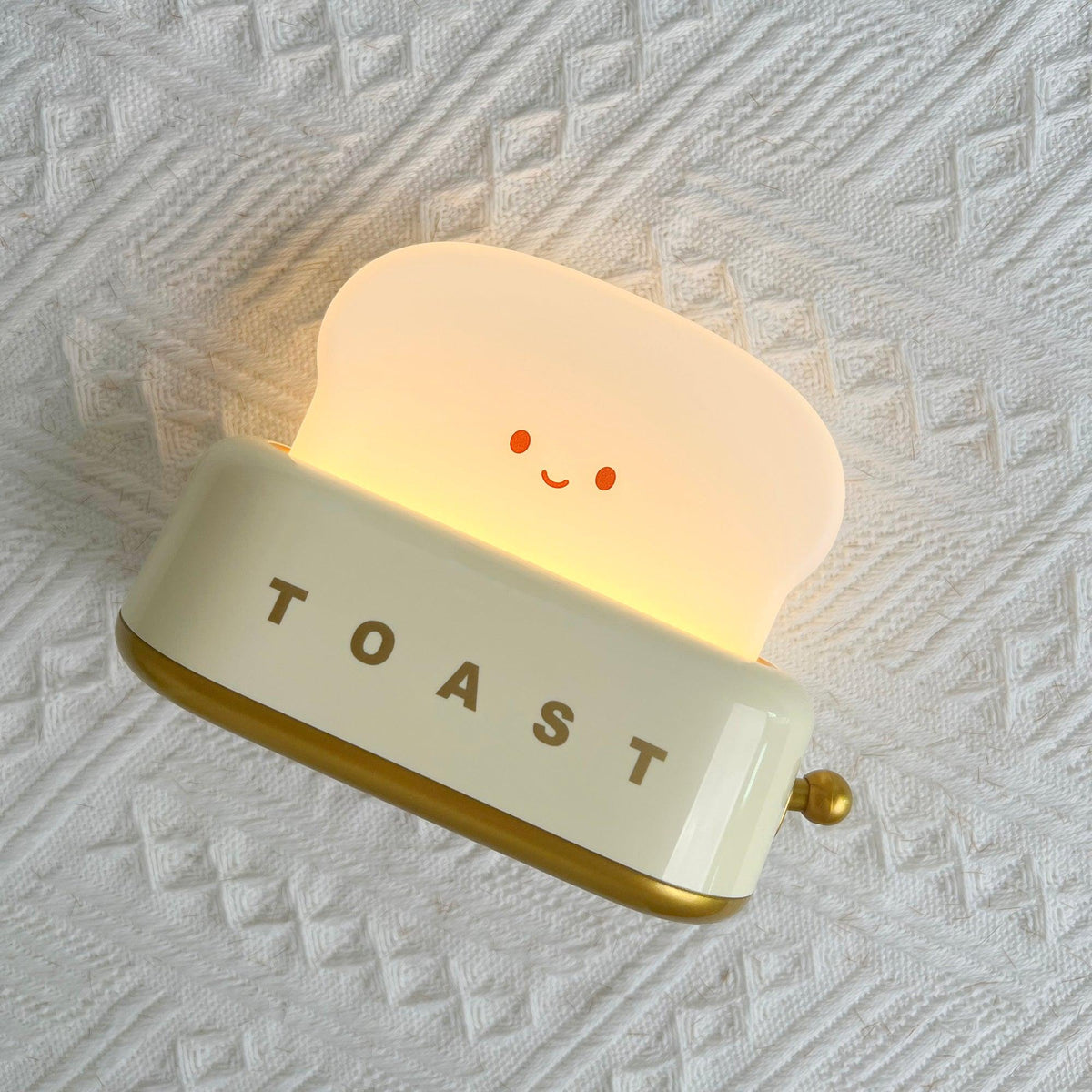 USB-Powered Toaster-Shaped LED Accent Light with Dimmer – 5.3 in Retro Desktop Lamp for Bedroom Nightstand Desk Office Dorm – Warm White Glo | Thomler