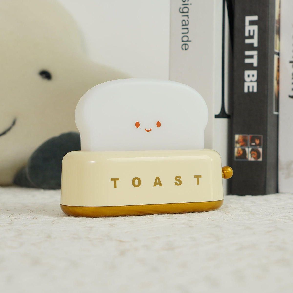 USB-Powered Toaster-Shaped LED Accent Light with Dimmer – 5.3 in Retro Desktop Lamp for Bedroom Nightstand Desk Office Dorm – Warm White Glo | Thomler