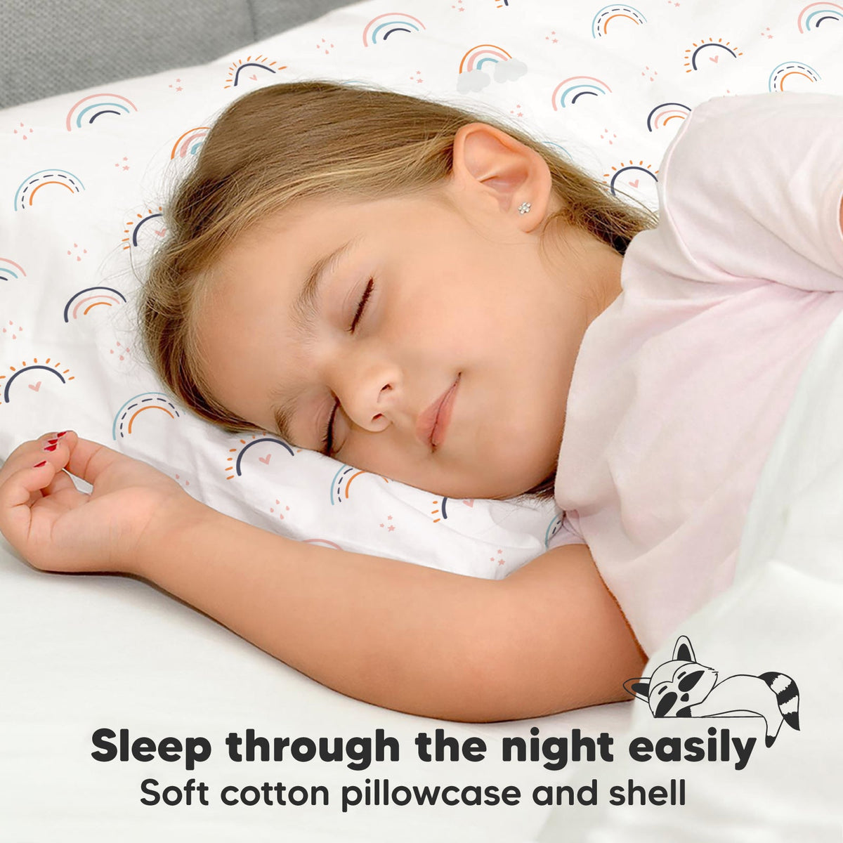 2-Pack Toddler Pillow (Rainbow & Butterfly Prints)