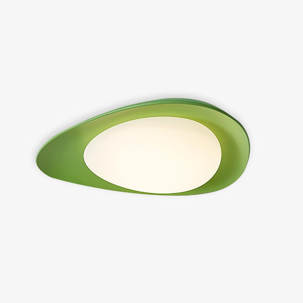 Flush Mount Ceiling Light Botanical Leaf Design Green 16 Inch Adjustable LED for Bedroom Kitchen Dining Room Natural Decor | Thomler