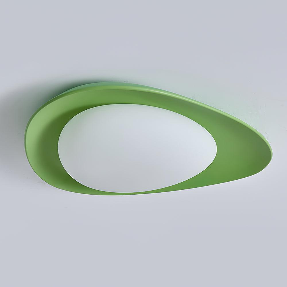 Flush Mount Ceiling Light Botanical Leaf Design Green 16 Inch Adjustable LED for Bedroom Kitchen Dining Room Natural Decor | Thomler