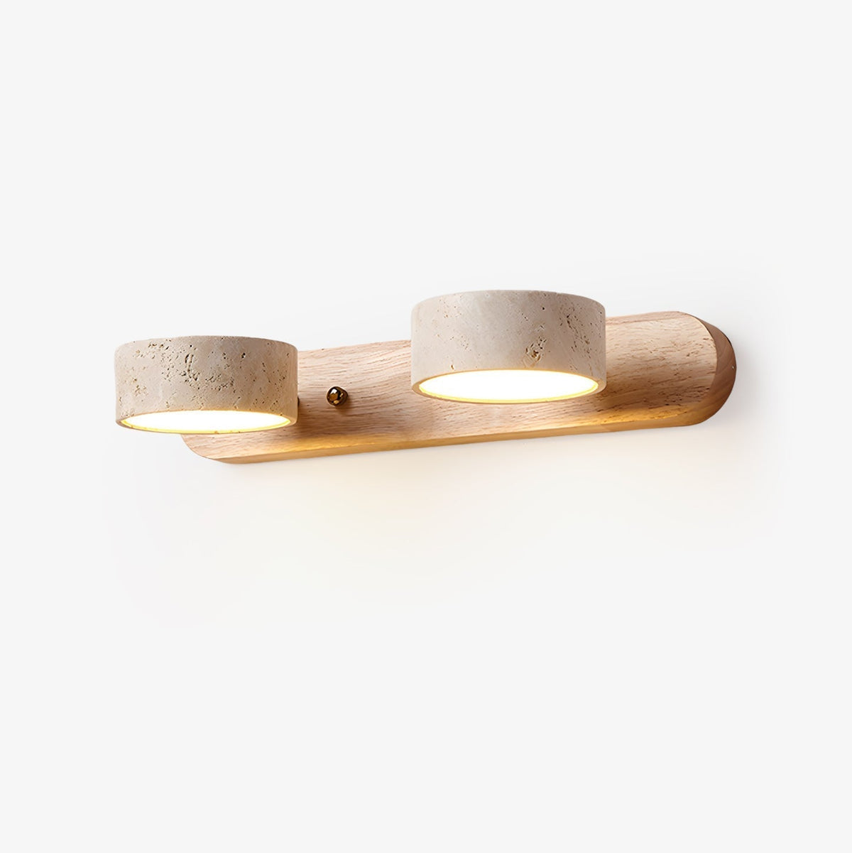 LED-Wandleuchte aus Stein & Holz, dimmbar, 3 Farbtemperaturen, moderne Akzentbeleuchtung für Flur, Schlafzimmer & Wohnzimmer, natürliche Textur, minimalistisch | Thomler