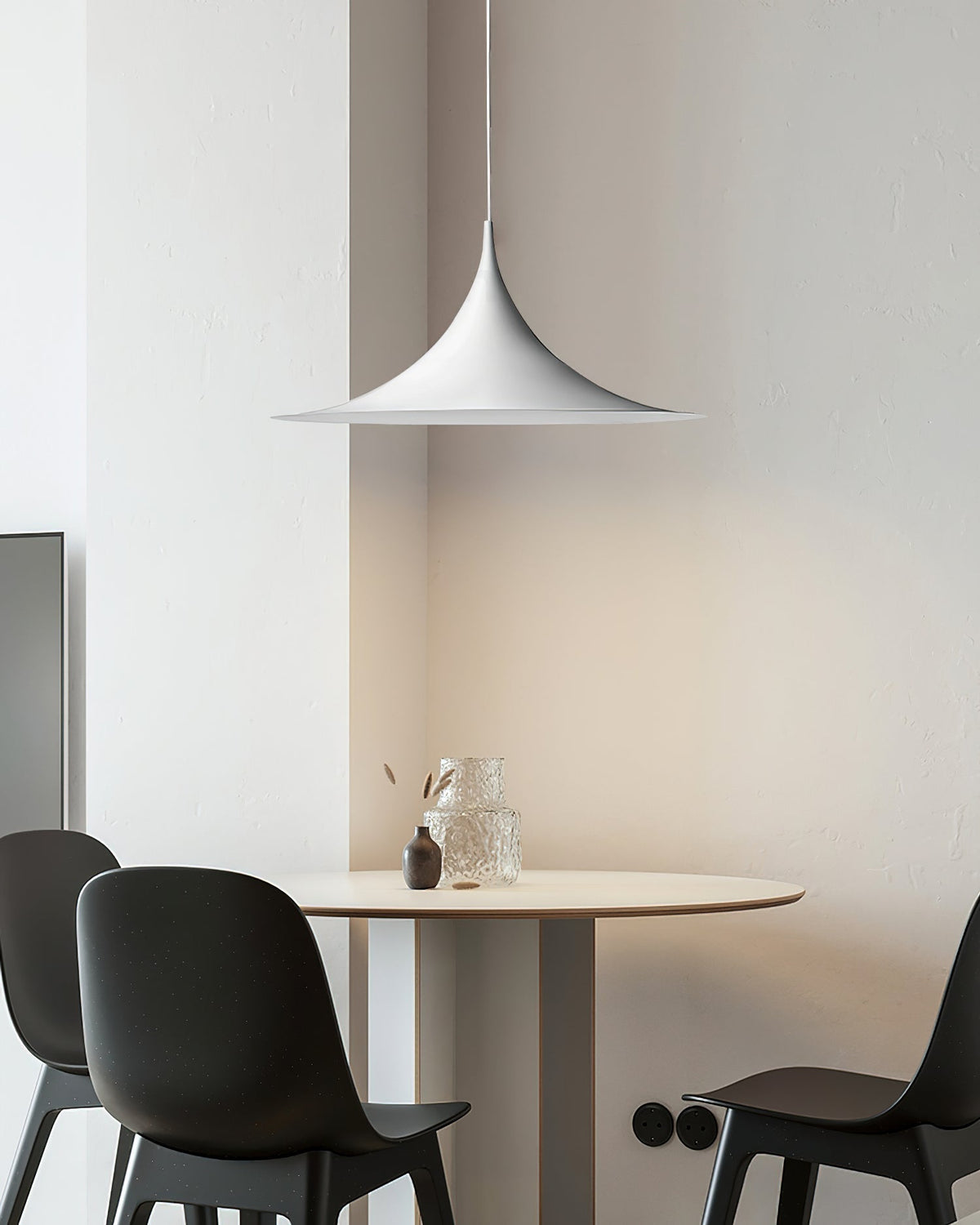 Metal Dome Drop Ceiling Fixture for Kitchen Island & Dining Table – Cord-Adjustable Contemporary Hanging Light with E26 Socket in Black, Whi | Thomler