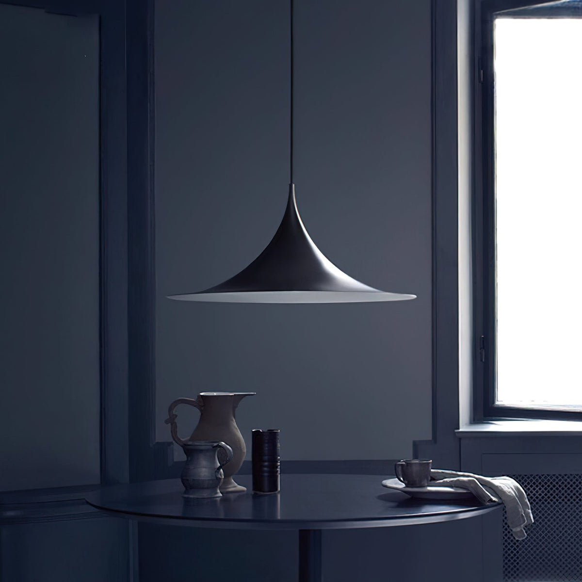 Metal Dome Drop Ceiling Fixture for Kitchen Island & Dining Table – Cord-Adjustable Contemporary Hanging Light with E26 Socket in Black, Whi | Thomler