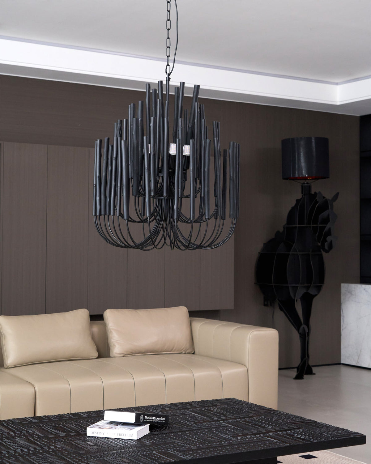 Gelaagde Stick Hanglamp Metalen Constructie Verstelbare Hoogte Eetkamer Entree Hal Modern Plafondverlichting Statement P