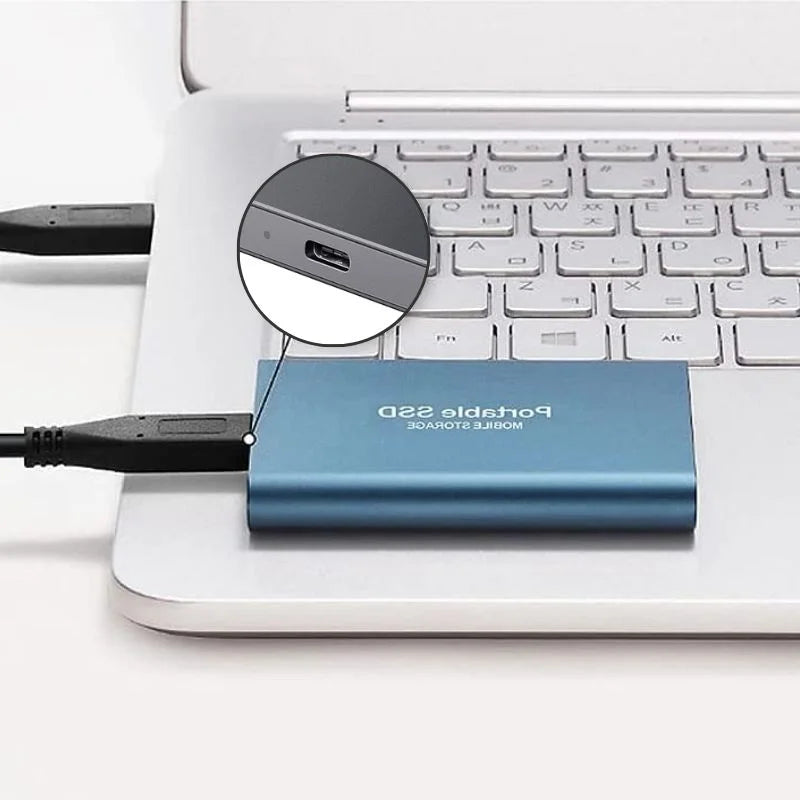 Tragbare Solid State Drive 128GB USB 3.1 High-Speed Datenspeicher für Mac PC Backup Übertragung Blau Schwarz Gold Rot