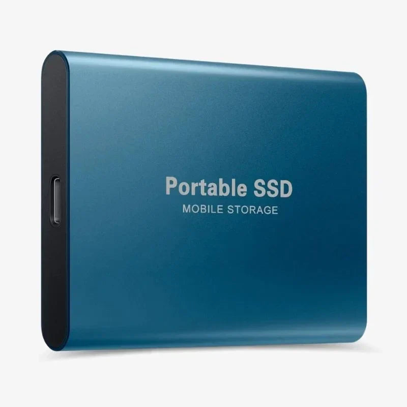 Unidad de estado sólido portátil de 128 GB, almacenamiento de datos de alta velocidad USB 3.1 para copia de seguridad y transferencia en Mac y PC, azul, negro, dorado, rojo