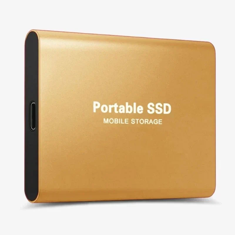 Unidad de estado sólido portátil de 128 GB, almacenamiento de datos de alta velocidad USB 3.1 para copia de seguridad y transferencia en Mac y PC, azul, negro, dorado, rojo