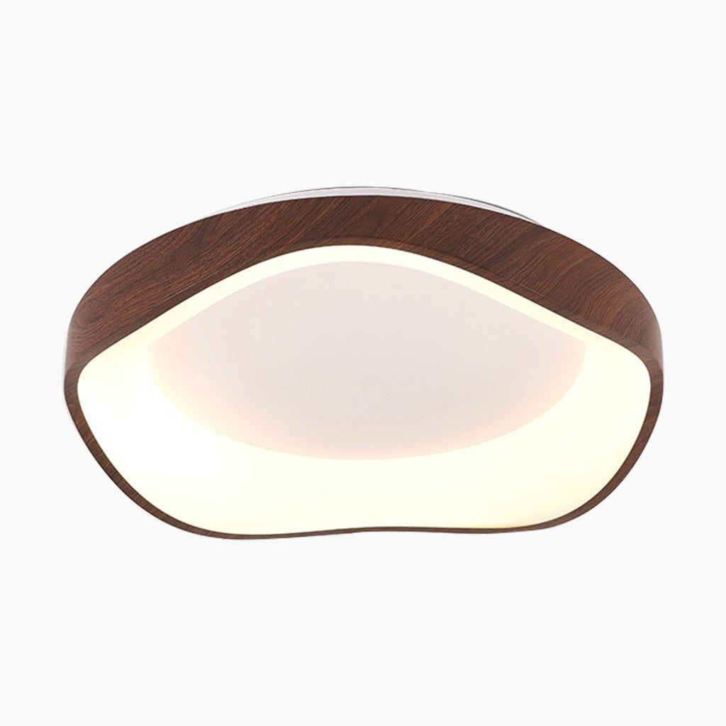 Round LED Ceiling Light 16.5 in Dimmable Remote Control Fixture Iron & Acrylic 3-Color Adjustable for Bedroom Living Room Study | Thomler