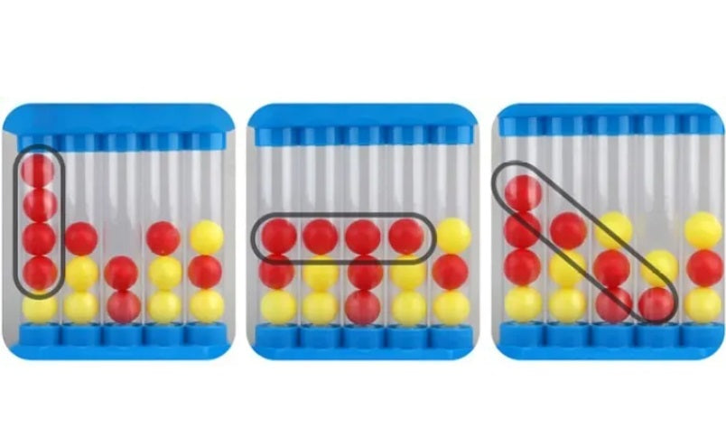 Desktop tafelspel voor kinderen en volwassenen - 4-op-een-rij strategische uitdaging met ballanceerder - Binnenshuis familie-activiteit voor 2 spelers | Thomler