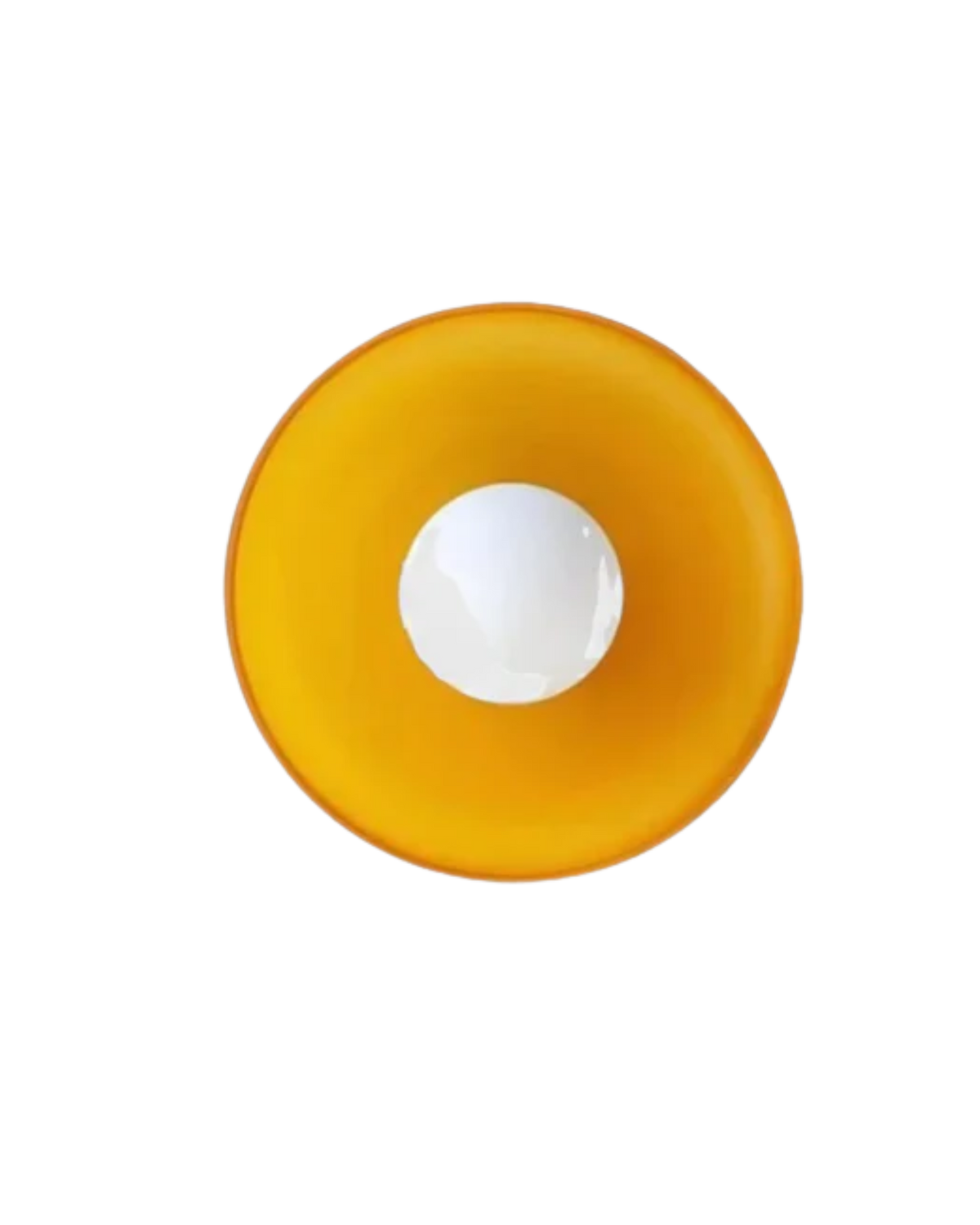 Flush Mount Ceiling Light with Glass Shade and Metal Frame for Living Room, Bedroom, Hallway – Round Overhead Fixture with Warm White Glow | Thomler